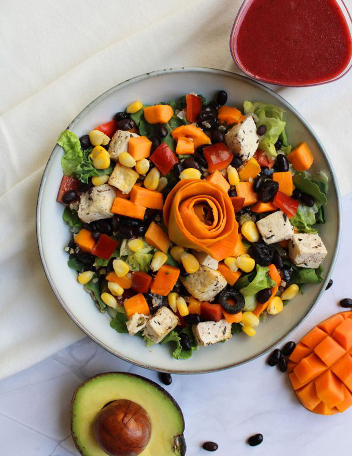 Mango salad by Flax Healthy Living