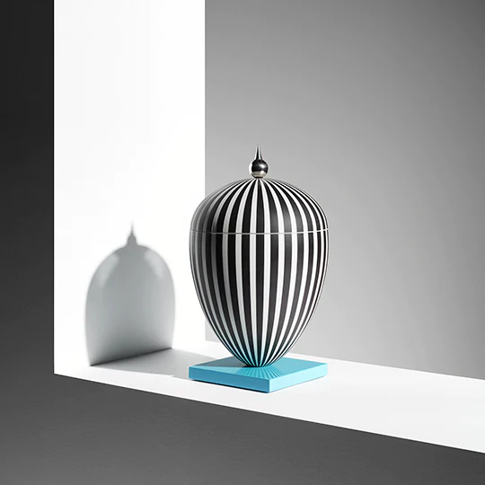 Wedgewood Vase on Blue Rectangle