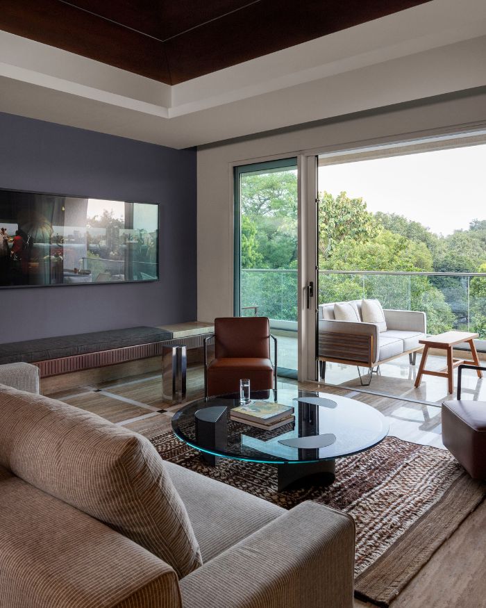 Room with a view? The terrace gets a picturesque makeover with the inclusion of simple yet striking furniture from Portside Café; Photography by Lokesh Dang