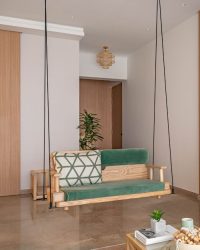 A home swing is a moment of calm in the living room; Photography by Chetan Jain